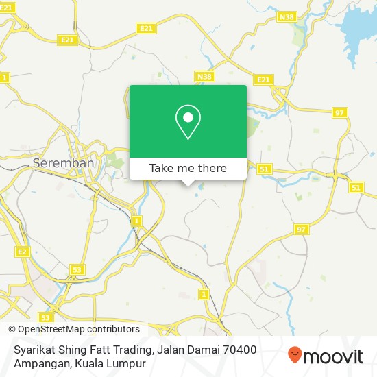 Syarikat Shing Fatt Trading, Jalan Damai 70400 Ampangan map