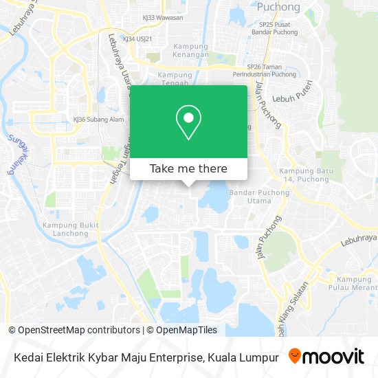 Kedai Elektrik Kybar Maju Enterprise map