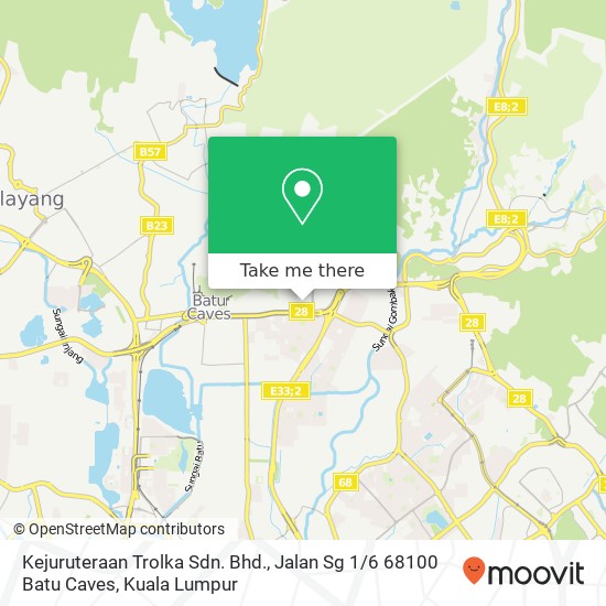 Kejuruteraan Trolka Sdn. Bhd., Jalan Sg 1 / 6 68100 Batu Caves map