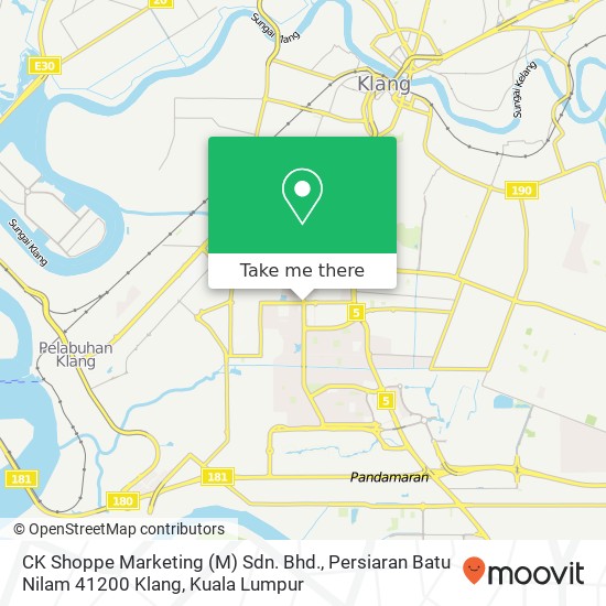 CK Shoppe Marketing (M) Sdn. Bhd., Persiaran Batu Nilam 41200 Klang map