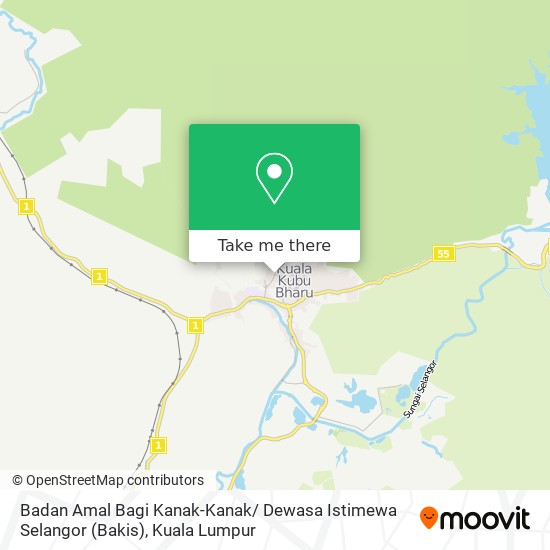 Badan Amal Bagi Kanak-Kanak/ Dewasa Istimewa Selangor (Bakis) map