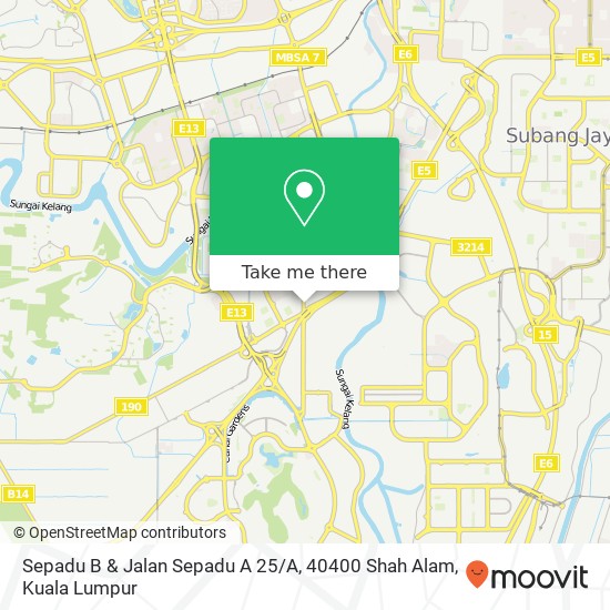 Peta Sepadu B & Jalan Sepadu A 25 / A, 40400 Shah Alam