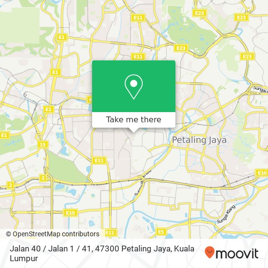 Jalan 40 / Jalan 1 / 41, 47300 Petaling Jaya map