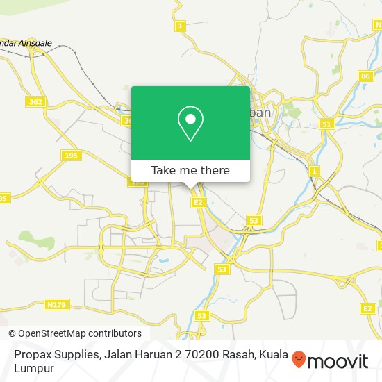 Propax Supplies, Jalan Haruan 2 70200 Rasah map