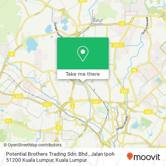 Potential Brothers Trading Sdn. Bhd., Jalan Ipoh 51200 Kuala Lumpur map