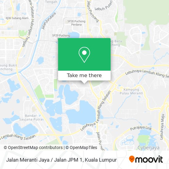 Peta Jalan Meranti Jaya / Jalan JPM 1
