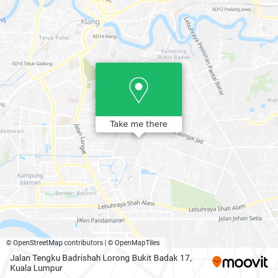 Peta Jalan Tengku Badrishah Lorong Bukit Badak 17