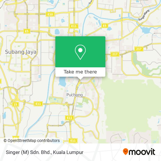 Singer (M) Sdn. Bhd. map