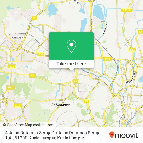 4 Jalan Dutamas Seroja 1 (Jalan Dutamas Seroja 1,4), 51200 Kuala Lumpur map