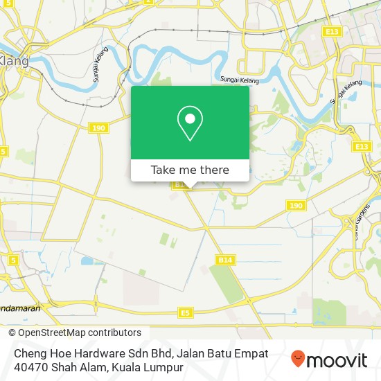 Cheng Hoe Hardware Sdn Bhd, Jalan Batu Empat 40470 Shah Alam map