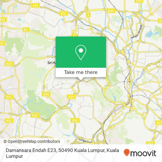 Damansara Endah E23, 50490 Kuala Lumpur map