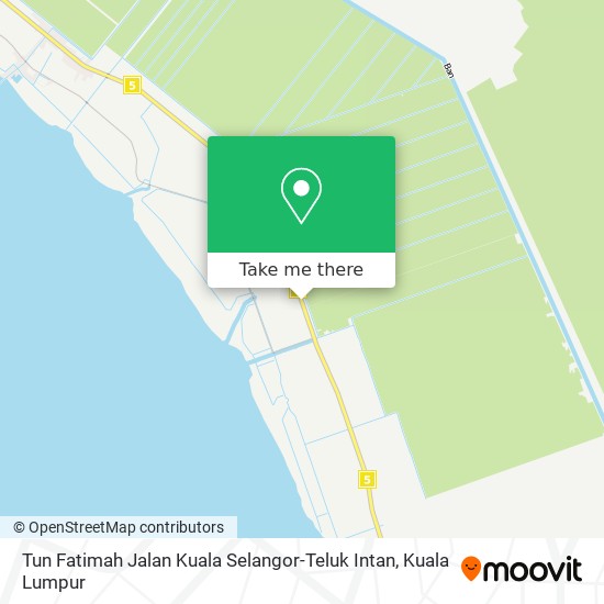 Tun Fatimah Jalan Kuala Selangor-Teluk Intan map