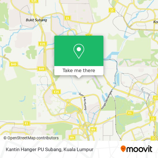 Peta Kantin Hanger PU Subang
