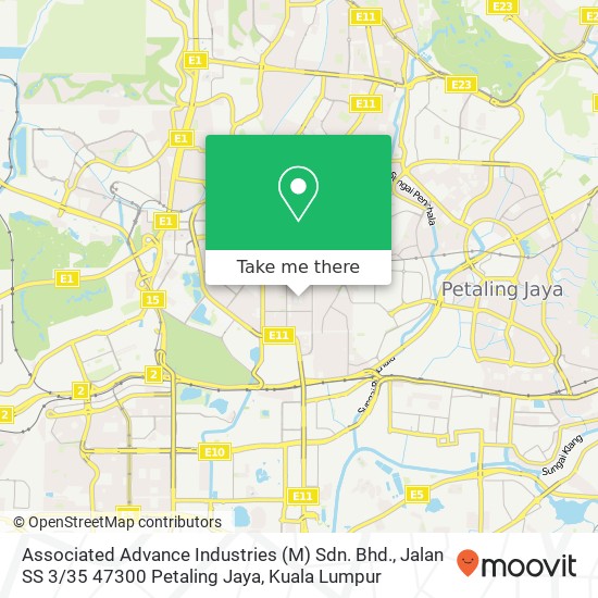 Associated Advance Industries (M) Sdn. Bhd., Jalan SS 3 / 35 47300 Petaling Jaya map