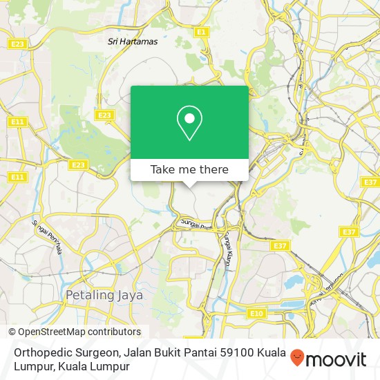 Orthopedic Surgeon, Jalan Bukit Pantai 59100 Kuala Lumpur map