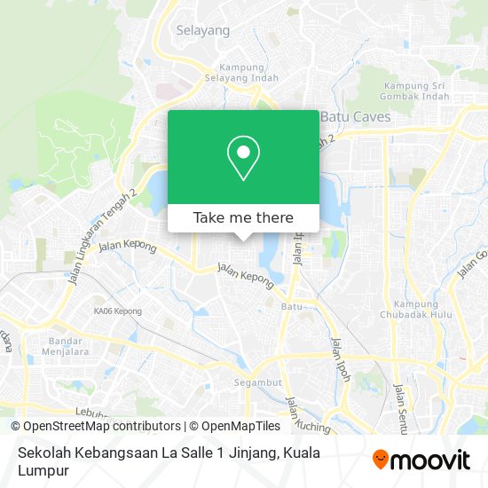 Peta Sekolah Kebangsaan La Salle 1 Jinjang