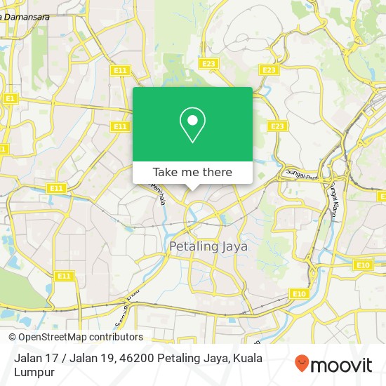 Peta Jalan 17 / Jalan 19, 46200 Petaling Jaya