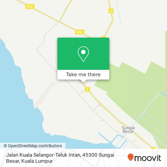 Peta Jalan Kuala Selangor-Teluk Intan, 45300 Sungai Besar