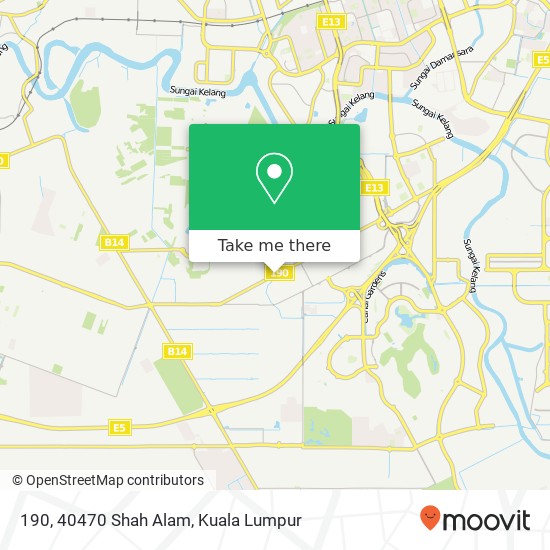 190, 40470 Shah Alam map