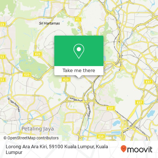 Peta Lorong Ara Ara Kiri, 59100 Kuala Lumpur