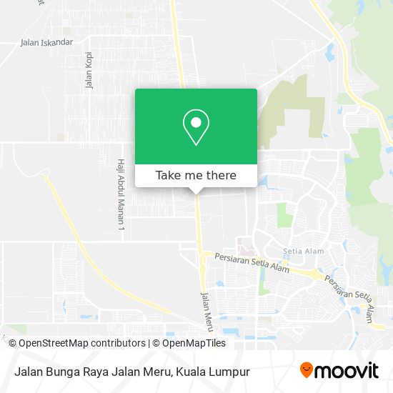 Peta Jalan Bunga Raya Jalan Meru