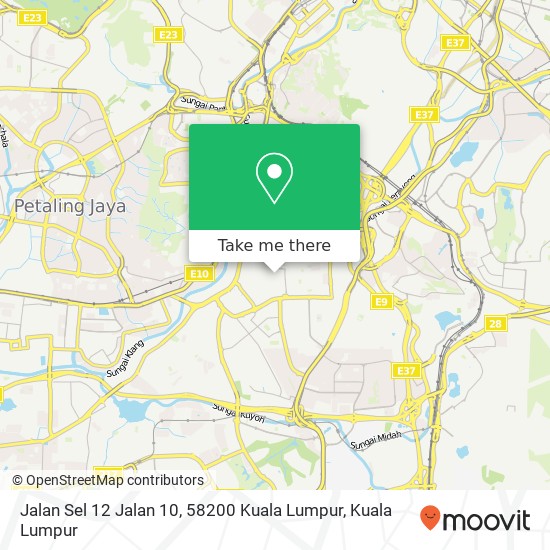 Peta Jalan Sel 12 Jalan 10, 58200 Kuala Lumpur