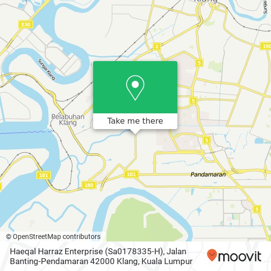 Haeqal Harraz Enterprise (Sa0178335-H), Jalan Banting-Pendamaran 42000 Klang map
