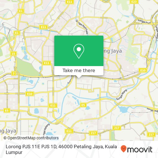 Lorong PJS 11E PJS 1D, 46000 Petaling Jaya map