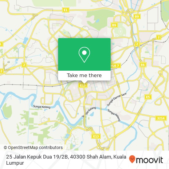 25 Jalan Kepuk Dua 19 / 2B, 40300 Shah Alam map