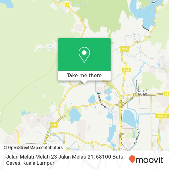 Peta Jalan Melati Melati 23 Jalan Melati 21, 68100 Batu Caves