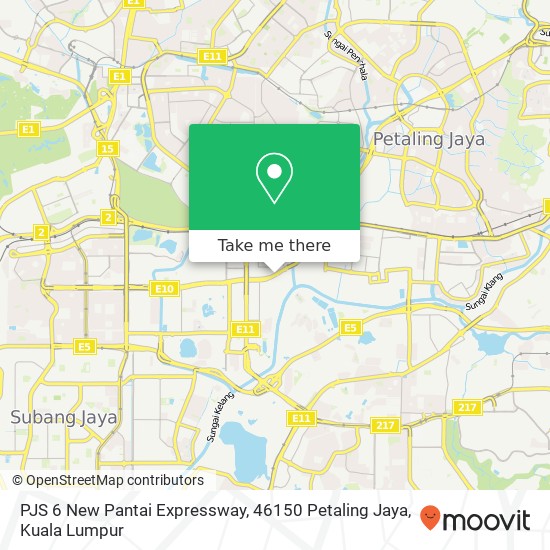 PJS 6 New Pantai Expressway, 46150 Petaling Jaya map