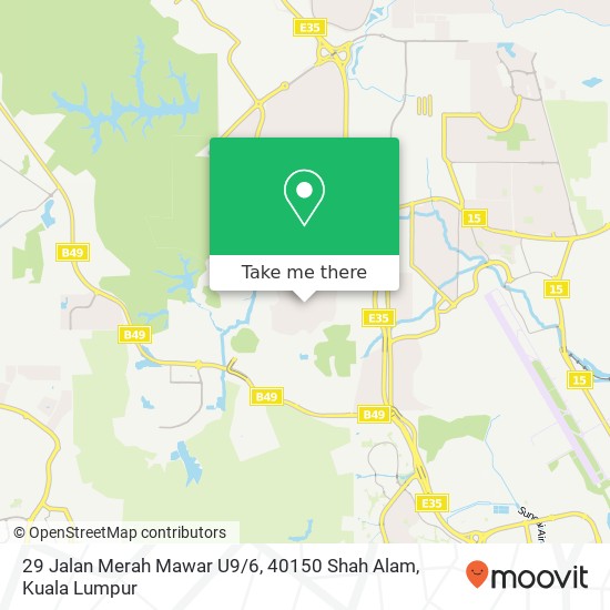 29 Jalan Merah Mawar U9 / 6, 40150 Shah Alam map