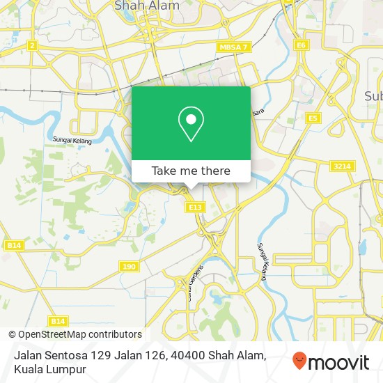 Peta Jalan Sentosa 129 Jalan 126, 40400 Shah Alam