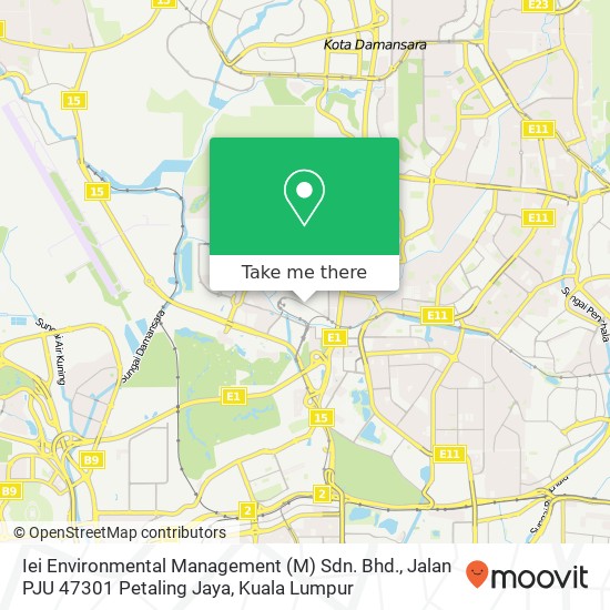 Peta Iei Environmental Management (M) Sdn. Bhd., Jalan PJU 47301 Petaling Jaya