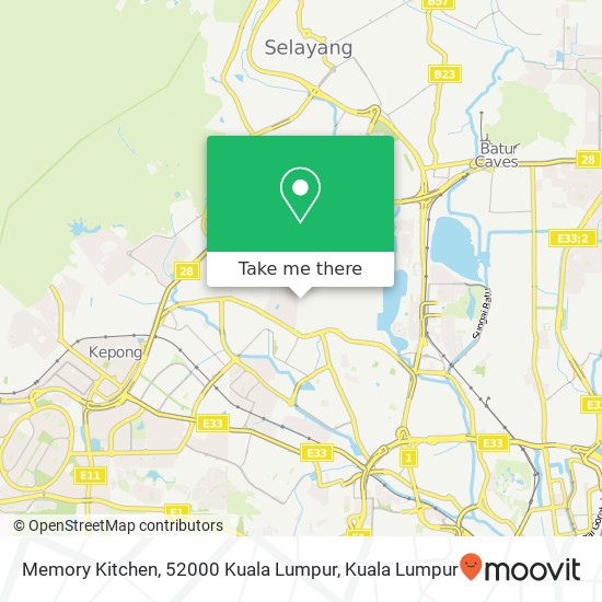 Peta Memory Kitchen, 52000 Kuala Lumpur