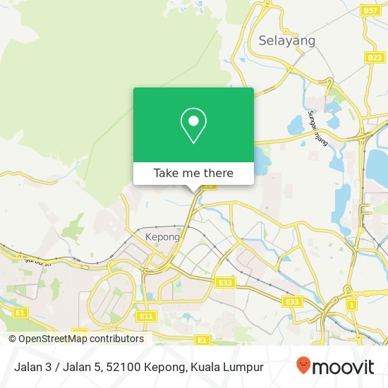 Jalan 3 / Jalan 5, 52100 Kepong map