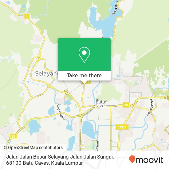Peta Jalan Jalan Besar Selayang Jalan Jalan Sungai, 68100 Batu Caves