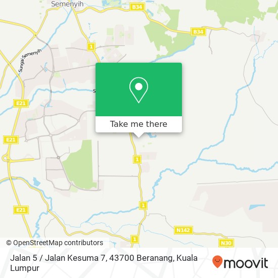 Jalan 5 / Jalan Kesuma 7, 43700 Beranang map