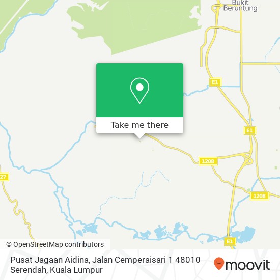 Peta Pusat Jagaan Aidina, Jalan Cemperaisari 1 48010 Serendah