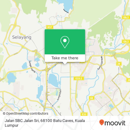 Jalan SBC Jalan Sri, 68100 Batu Caves map