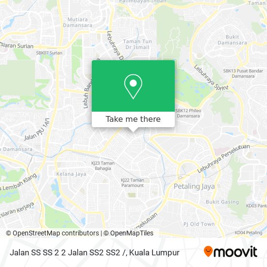 Jalan SS SS 2 2 Jalan SS2 SS2 / map