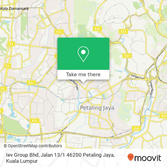 Iev Group Bhd, Jalan 13 / 1 46200 Petaling Jaya map