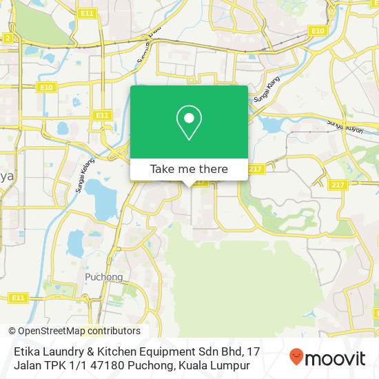 Etika Laundry & Kitchen Equipment Sdn Bhd, 17 Jalan TPK 1 / 1 47180 Puchong map