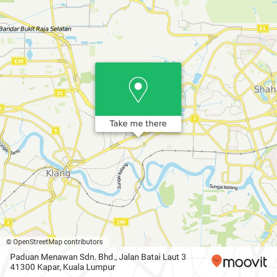 Paduan Menawan Sdn. Bhd., Jalan Batai Laut 3 41300 Kapar map