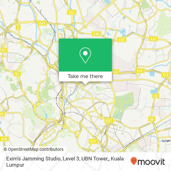 Exim's Jamming Studio, Level 3, UBN Tower, map