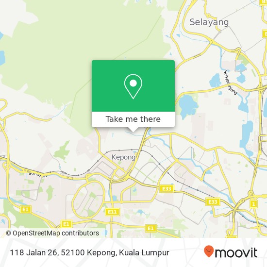 118 Jalan 26, 52100 Kepong map