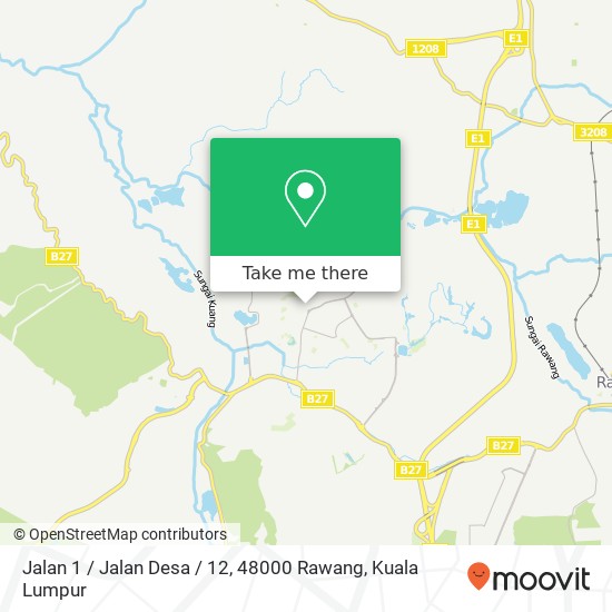 Peta Jalan 1 / Jalan Desa / 12, 48000 Rawang