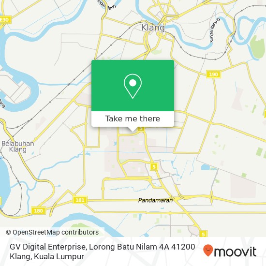 Peta GV Digital Enterprise, Lorong Batu Nilam 4A 41200 Klang