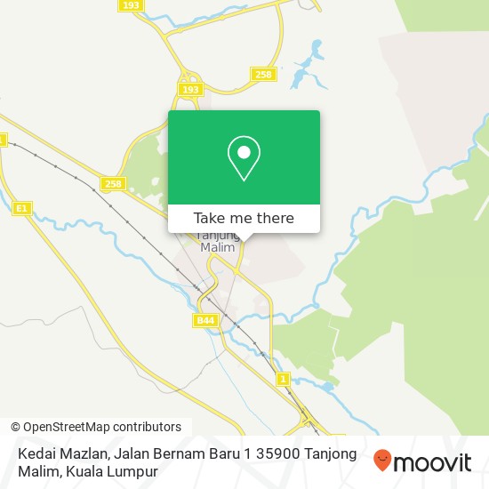 Kedai Mazlan, Jalan Bernam Baru 1 35900 Tanjong Malim map