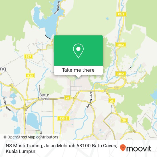 Peta NS Musli Trading, Jalan Muhibah 68100 Batu Caves